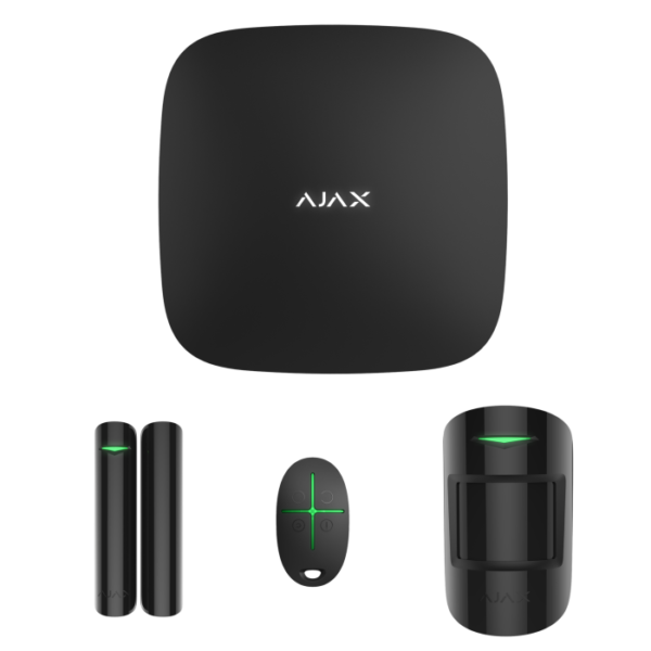 AJAX Juhtmevaba valvesüsteemi komplekt StarterKit must
