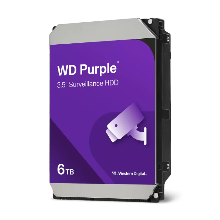 WD64PURZ HDD Purple 6TB 5400rpm 256MB SATA 6Gb/s. 24/7 töö Western Digital - Image 1