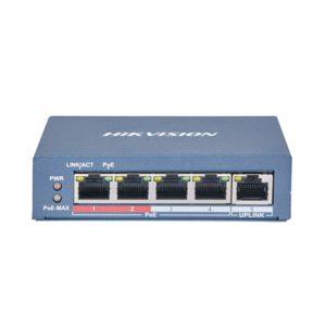 Switch DS-3E0105P-E 4-port 10/100Mbps PoE 60W Unmanaged Desktop