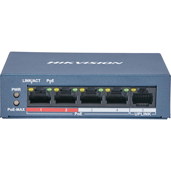 Switch DS-3E0105P-E/M/B 4-Port Fast Ethernet Unmanaged POE