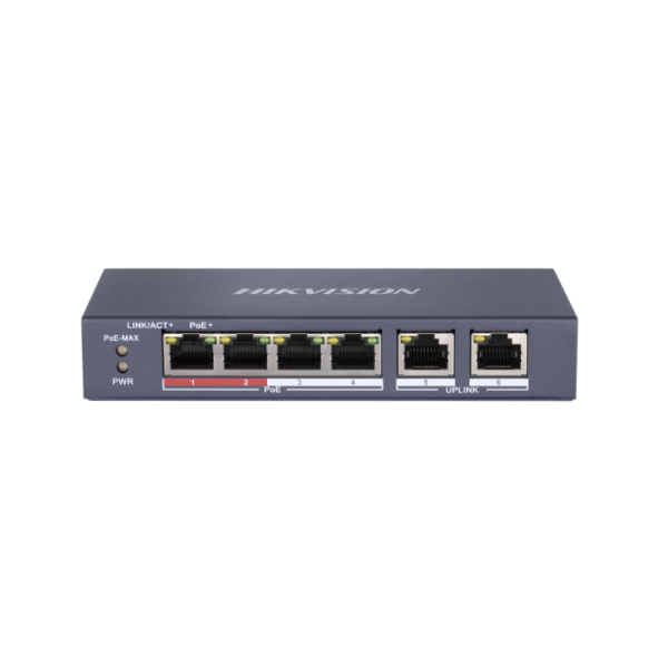 Switch DS-3E0106P-E/M 4 Port Fast Ethernet Unmanaged POE