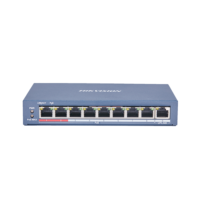 Switch DS-3E0109P-E 8-port 10/100Mbps PoE 115W Unmanaged Desktop