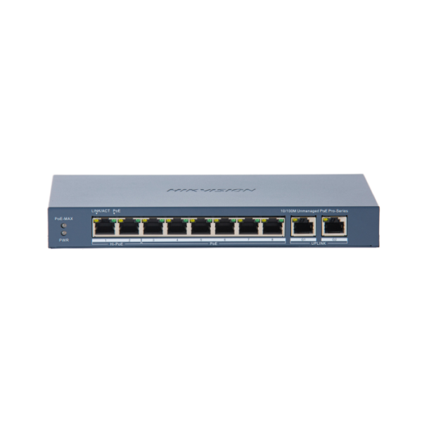 Switch DS-3E0310HP-E(C) 8-port 10/100Mbps PoE 110W Unmanaged Desktop