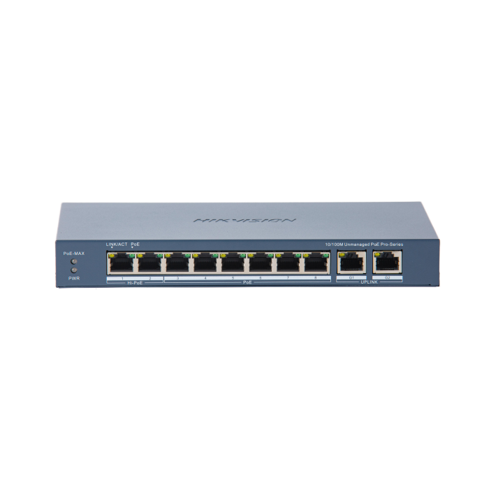 Switch DS-3E0310HP-E(C) 8-port 10/100Mbps PoE 110W Unmanaged Desktop