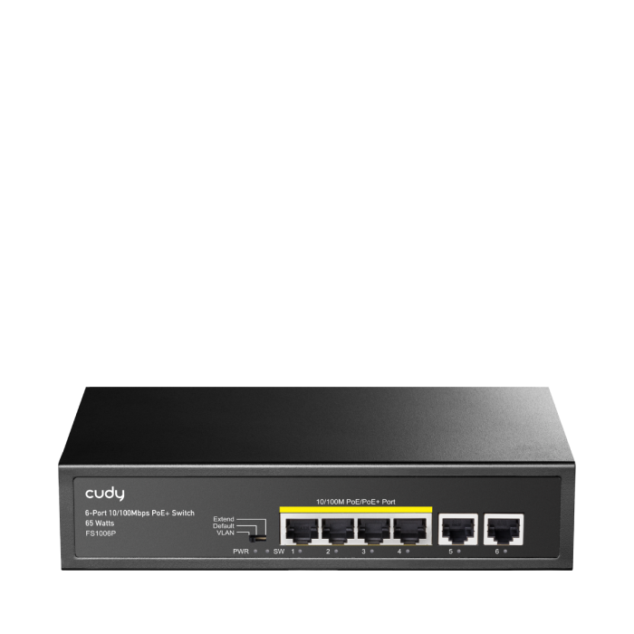Switch FS1006P 2.0 6-port 10/100Mbps PoE+