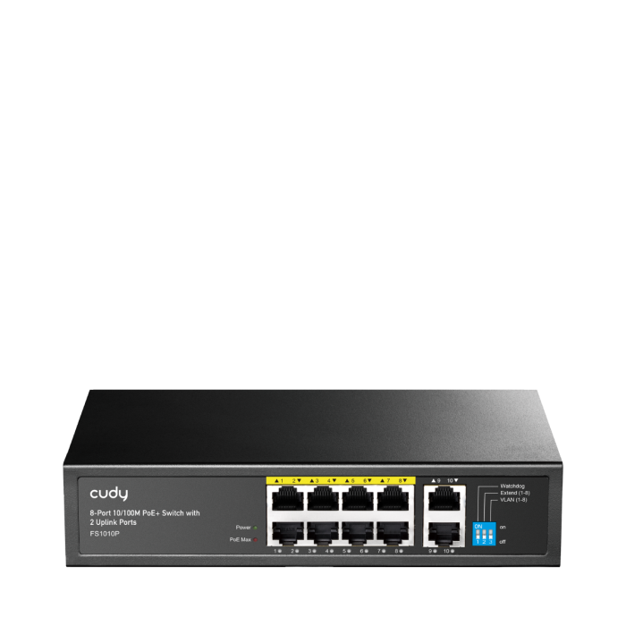 Switch FS1010P 1.0 8-porti 10/100Mbps PoE+