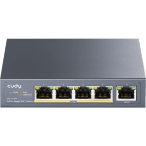 Switch GS1005P haldamata 5-porti POE+ 60W must