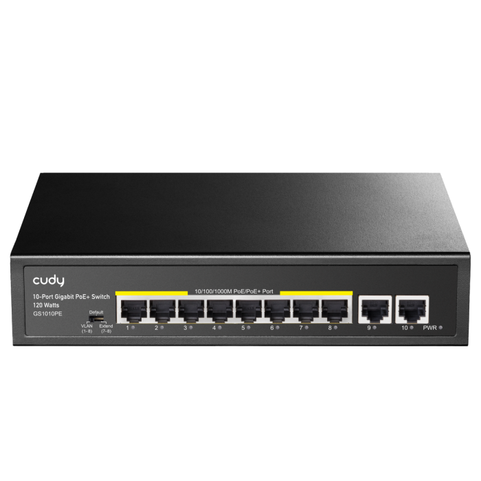 Switch GS1010PE 10-porti POE+ 120W must