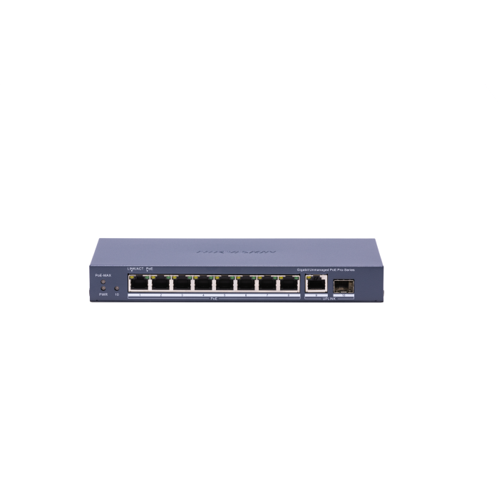 Switch DS-3E0510P-E(B) 8 port Gigabit Unmanaged PoE